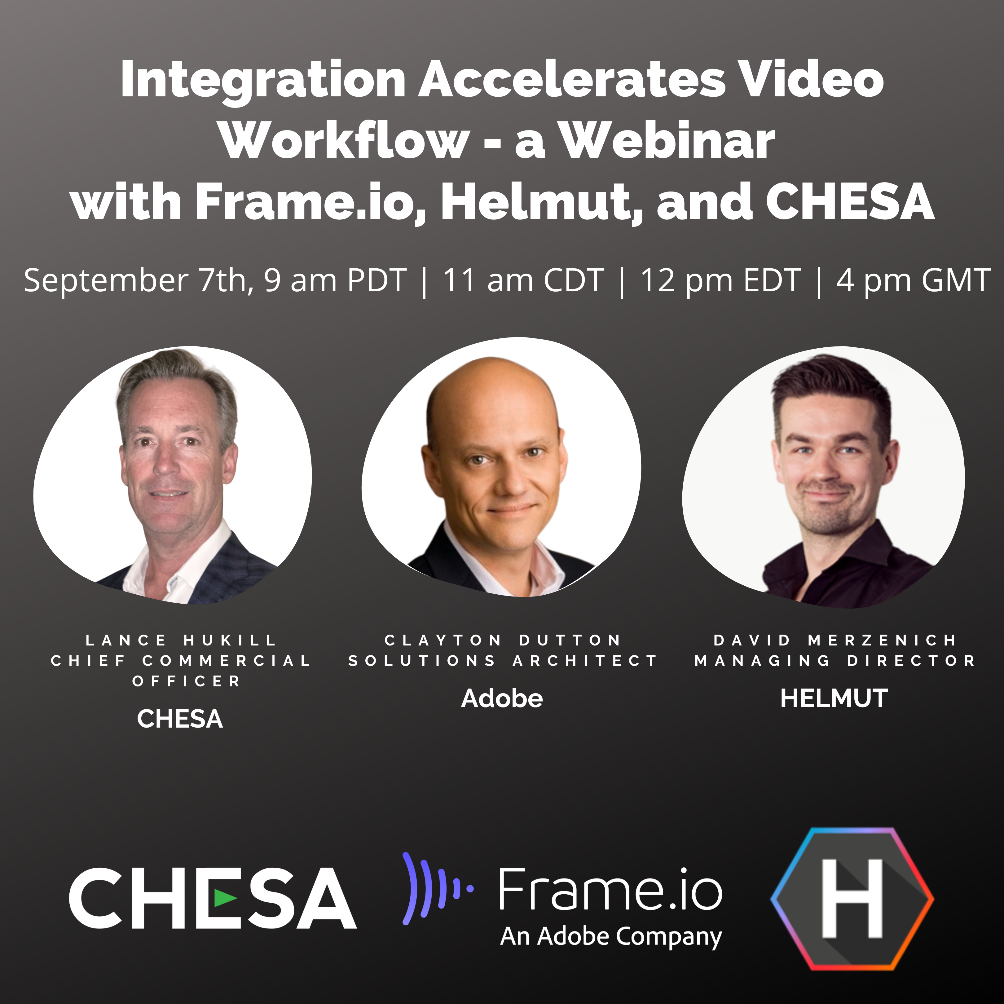 At øge pegefinger Diverse Watch NOW! Integration Accelerates Video Workflow - a Webinar with Frame.io,  MoovIT, and CHESA - CHESA